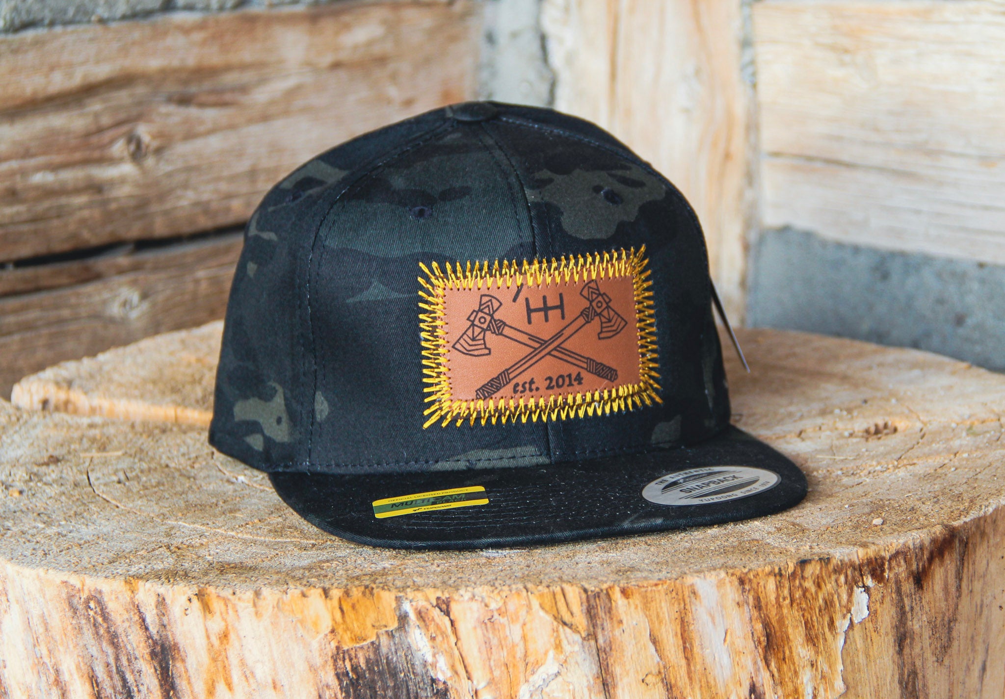 MultiCam Tomahawks Leather Patch Hat