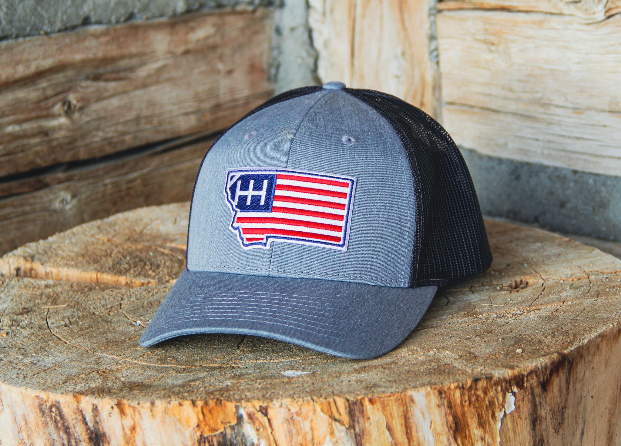 Montana RWB Flag Mesh Trucker Hat