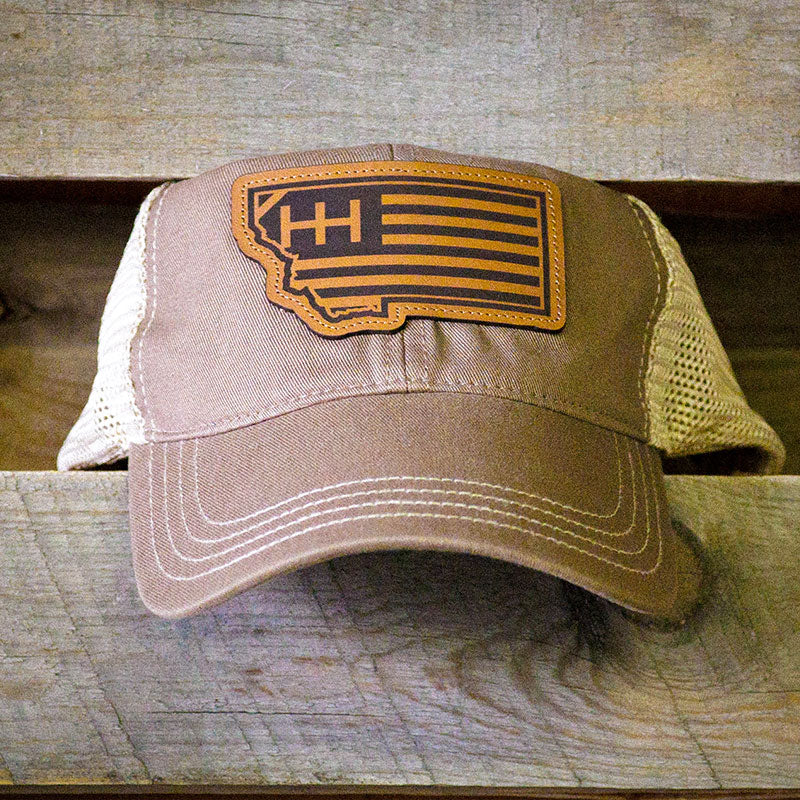 Montana Leather Tactical Patch Trucker Cap
