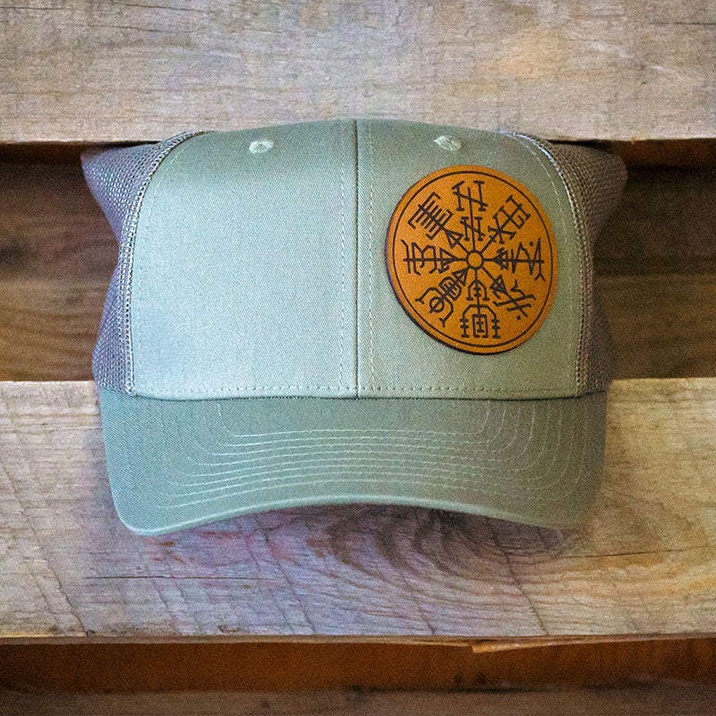 Genuine leather HH Compass Patch Hat